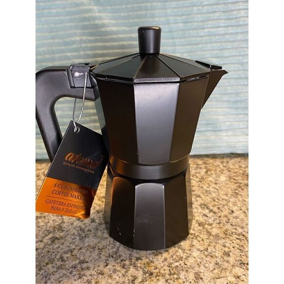 Aroma Black stove top expresso maker new with tags - Picture 3 of 10